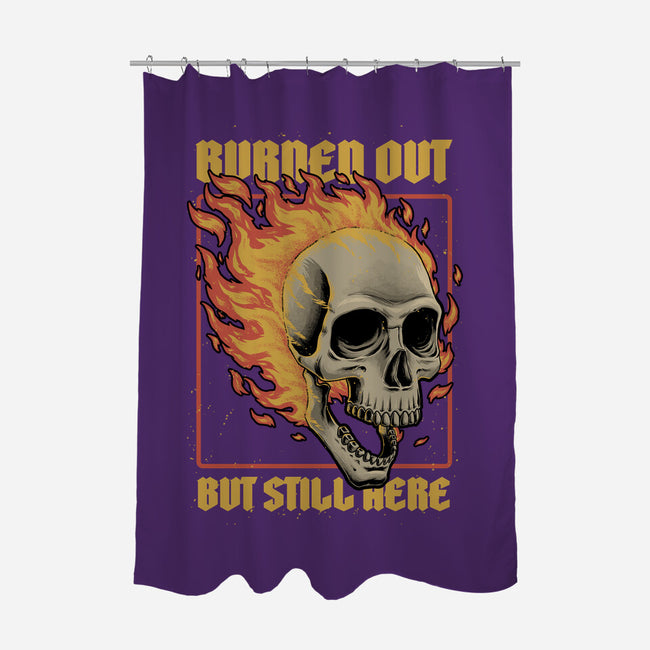 Skull Burned Out-None-Polyester-Shower Curtain-Studio Mootant