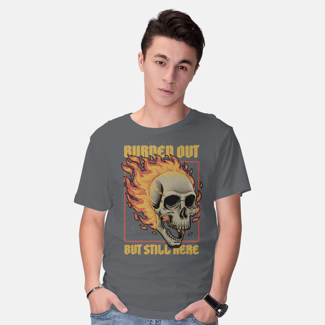 Skull Burned Out-Mens-Basic-Tee-Studio Mootant