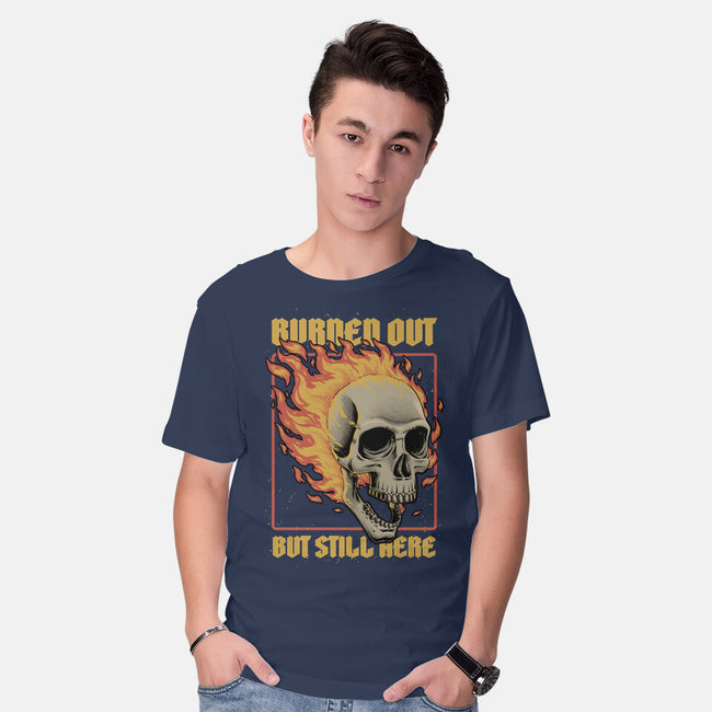 Skull Burned Out-Mens-Basic-Tee-Studio Mootant