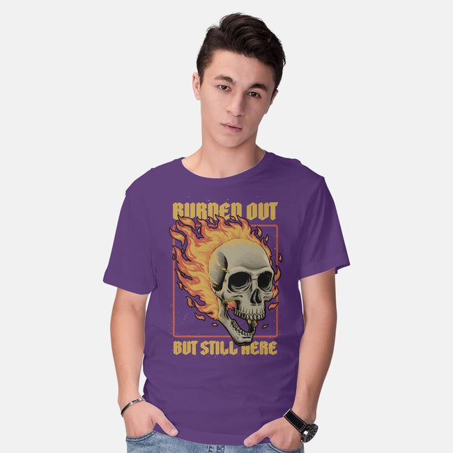 Skull Burned Out-Mens-Basic-Tee-Studio Mootant