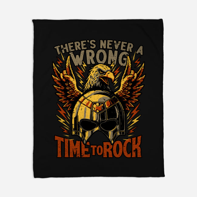 Peace Eagle Hero Rock-None-Fleece-Blanket-Studio Mootant