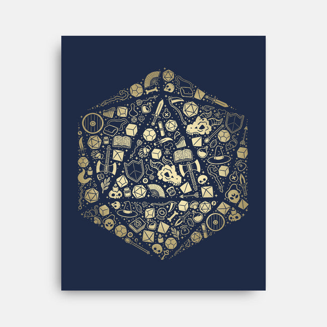 D20 Doodle-None-Stretched-Canvas-xMorfina