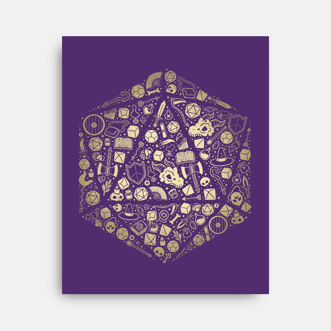 D20 Doodle-None-Stretched-Canvas-xMorfina