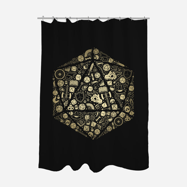 D20 Doodle-None-Polyester-Shower Curtain-xMorfina