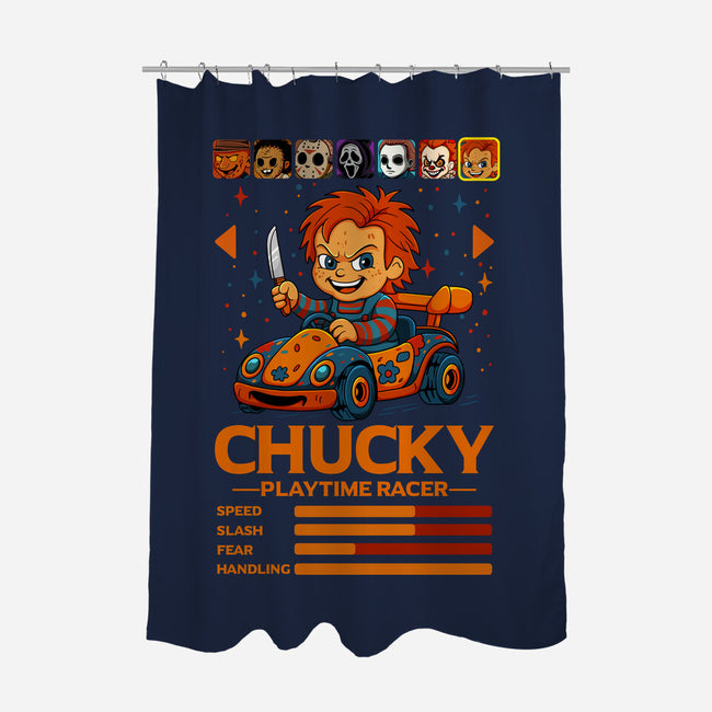 Playtime Racer-None-Polyester-Shower Curtain-JamesQJO