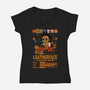Chainsaw Racer-Womens-V-Neck-Tee-JamesQJO