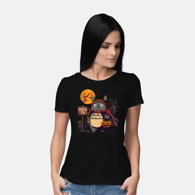 Graveyard Stop-Womens-Basic-Tee-JamesQJO
