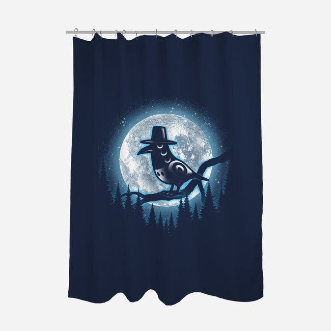 Moonlight Magpie-None-Polyester-Shower Curtain-fanfreak1