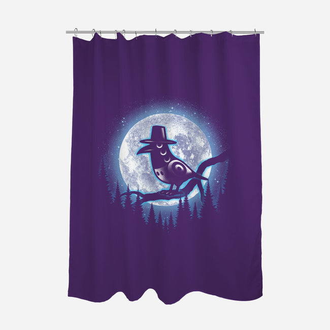 Moonlight Magpie-None-Polyester-Shower Curtain-fanfreak1