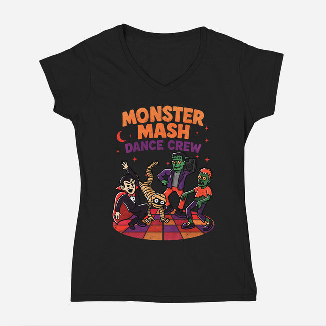 Monster Dance-Womens-V-Neck-Tee-fanfreak1