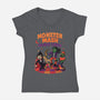 Monster Dance-Womens-V-Neck-Tee-fanfreak1