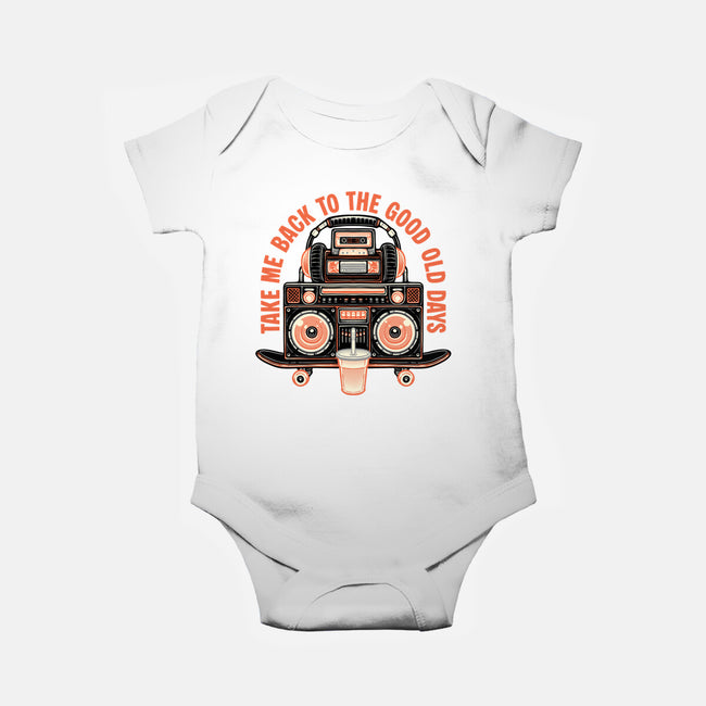 Back To The Good Days-Baby-Basic-Onesie-glitchygorilla