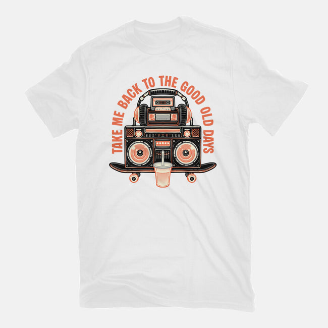Back To The Good Days-Womens-Fitted-Tee-glitchygorilla