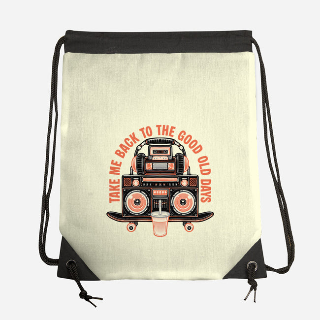 Back To The Good Days-None-Drawstring-Bag-glitchygorilla