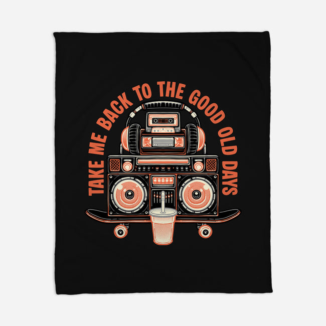 Back To The Good Days-None-Fleece-Blanket-glitchygorilla