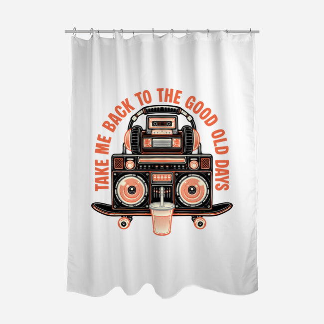 Back To The Good Days-None-Polyester-Shower Curtain-glitchygorilla