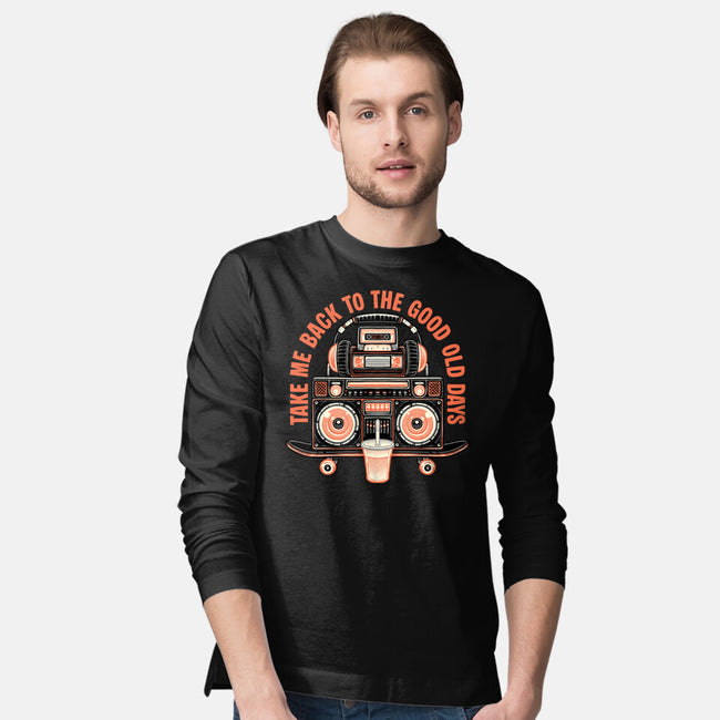 Back To The Good Days-Mens-Long Sleeved-Tee-glitchygorilla