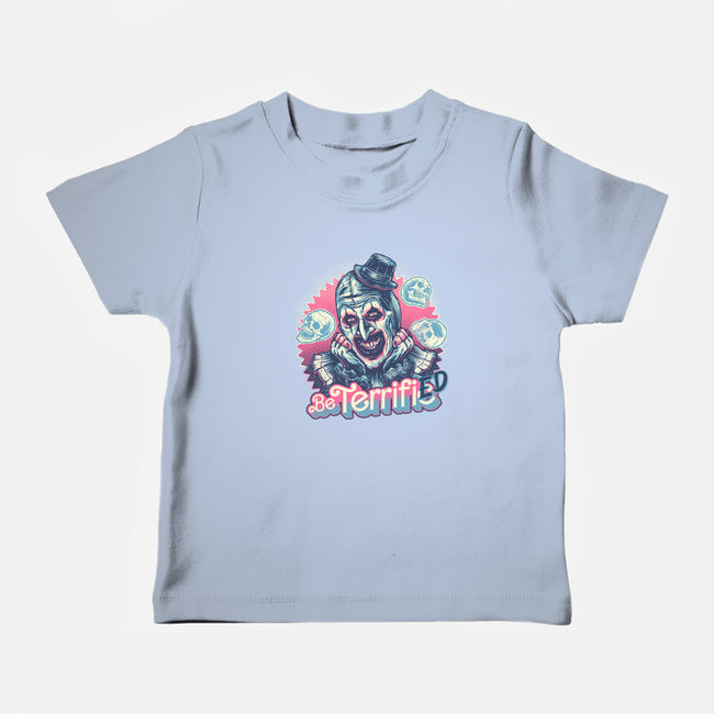 Be Terrified-Baby-Basic-Tee-glitchygorilla