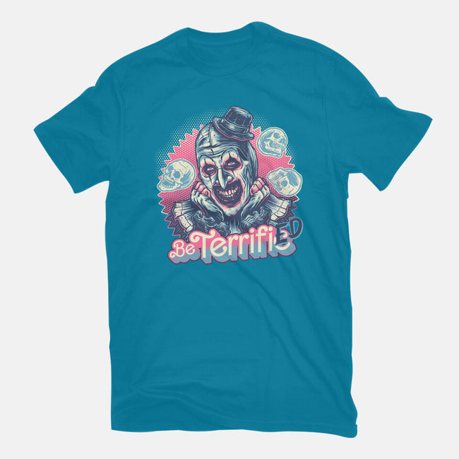 Be Terrified-Womens-Fitted-Tee-glitchygorilla
