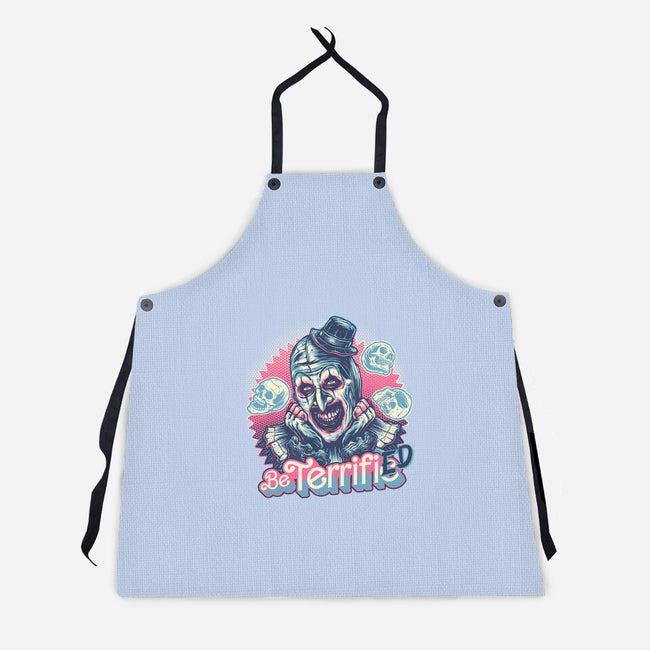 Be Terrified-Unisex-Kitchen-Apron-glitchygorilla