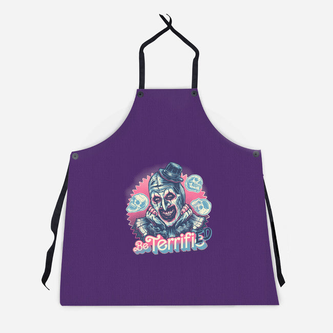 Be Terrified-Unisex-Kitchen-Apron-glitchygorilla