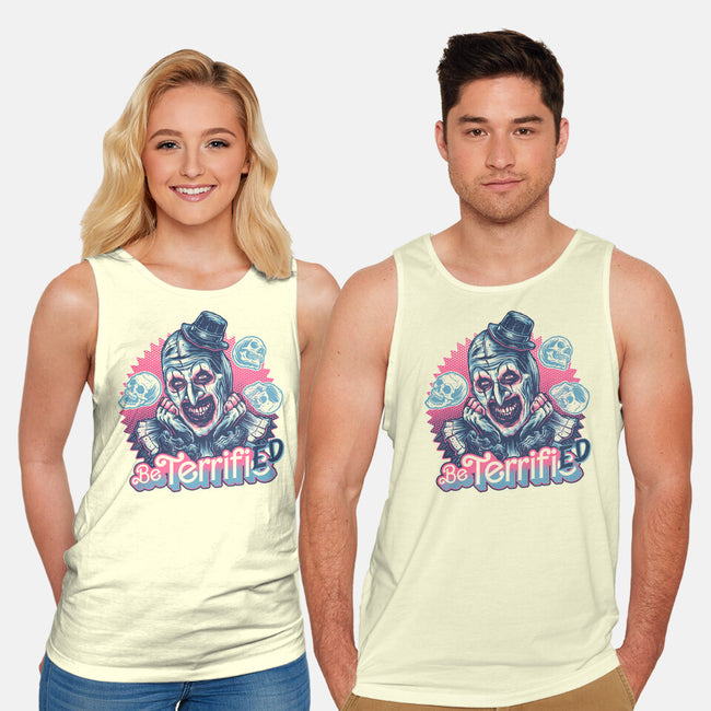 Be Terrified-Unisex-Basic-Tank-glitchygorilla