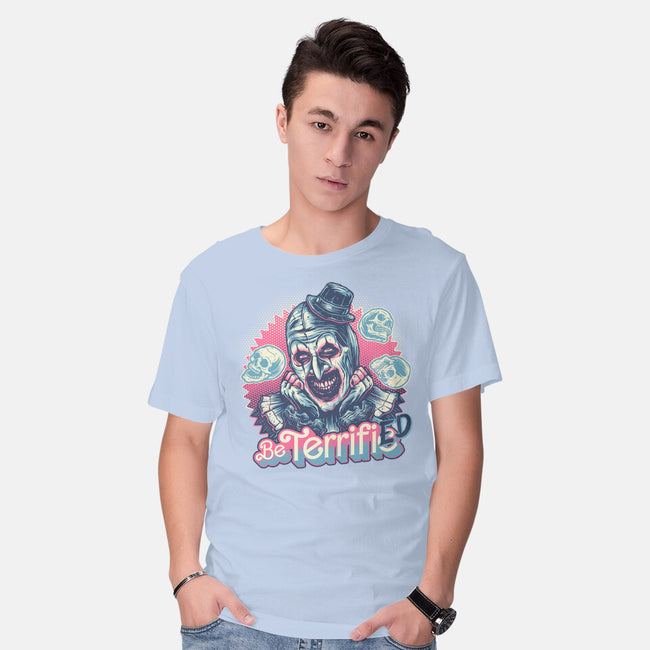 Be Terrified-Mens-Basic-Tee-glitchygorilla