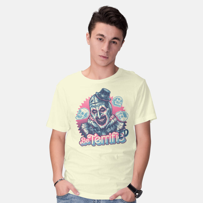 Be Terrified-Mens-Basic-Tee-glitchygorilla