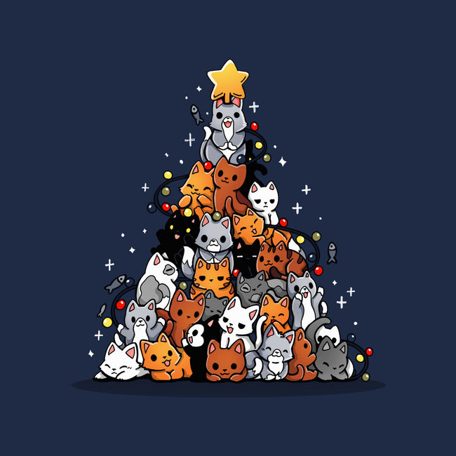 Christmas Tree Kittens-Womens-Basic-Tee-Vallina84