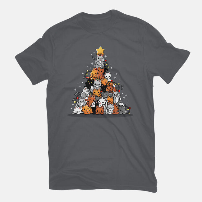 Christmas Tree Kittens-Womens-Fitted-Tee-Vallina84