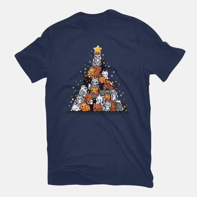Christmas Tree Kittens-Womens-Fitted-Tee-Vallina84