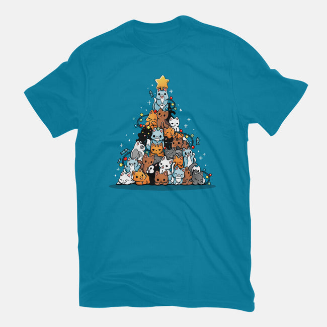 Christmas Tree Kittens-Womens-Fitted-Tee-Vallina84