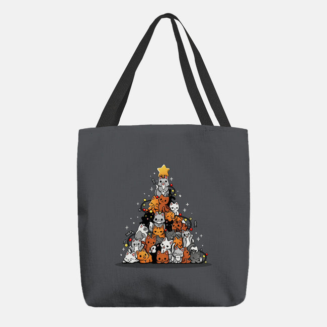 Christmas Tree Kittens-None-Basic Tote-Bag-Vallina84