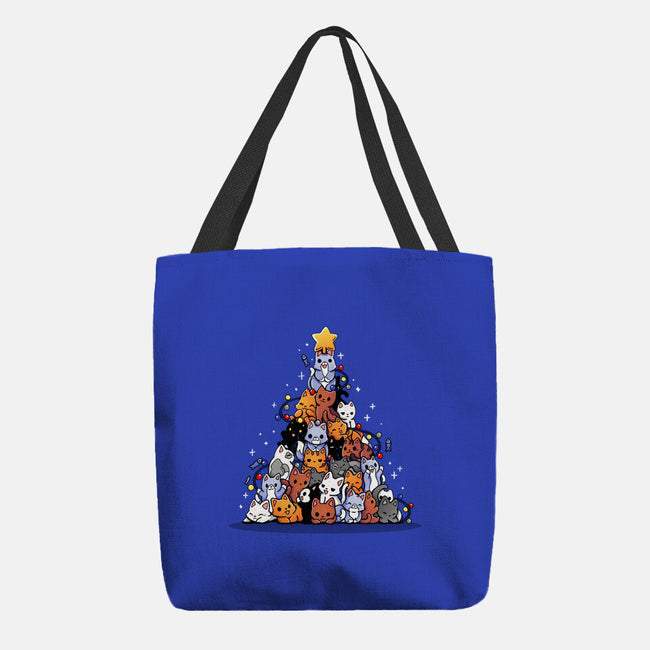 Christmas Tree Kittens-None-Basic Tote-Bag-Vallina84