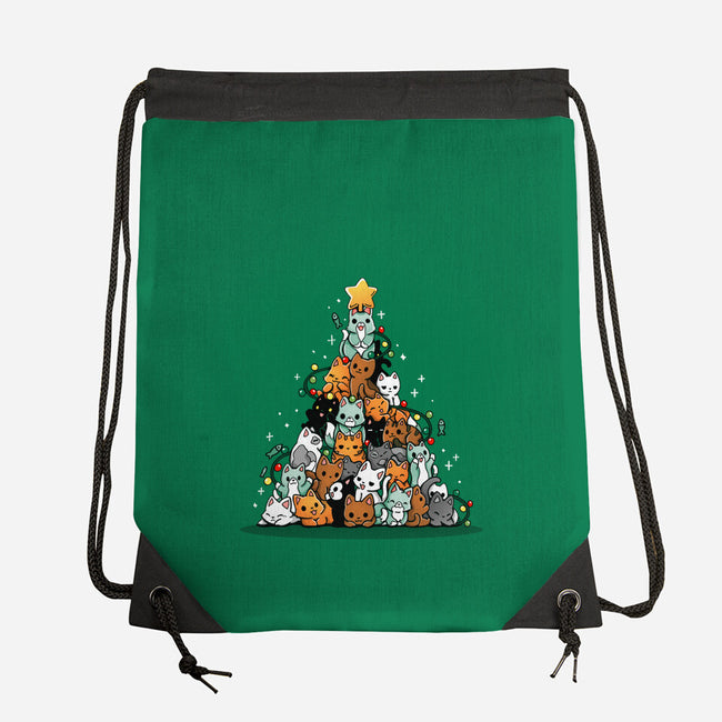 Christmas Tree Kittens-None-Drawstring-Bag-Vallina84