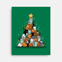 Christmas Tree Kittens-None-Stretched-Canvas-Vallina84