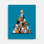 Christmas Tree Kittens-None-Stretched-Canvas-Vallina84