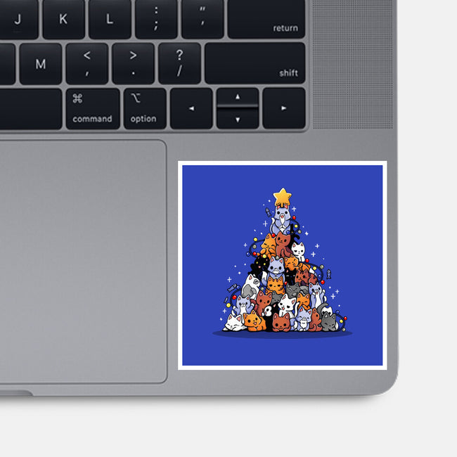 Christmas Tree Kittens-None-Glossy-Sticker-Vallina84