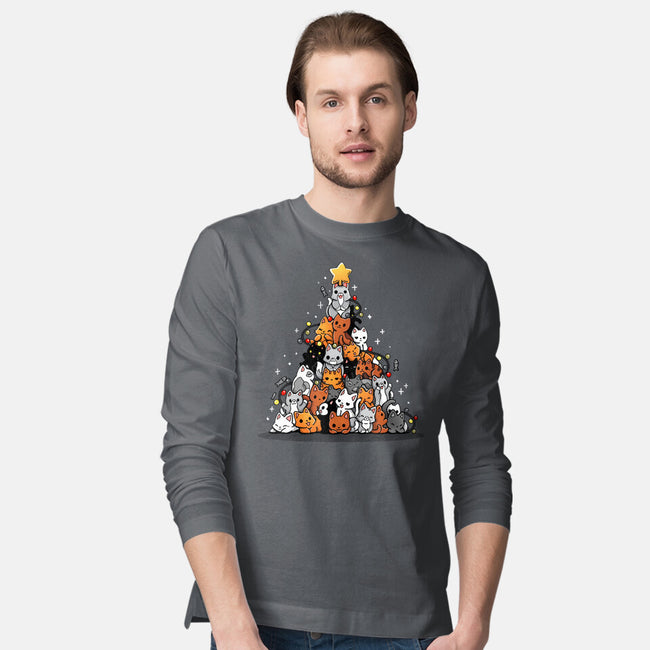 Christmas Tree Kittens-Mens-Long Sleeved-Tee-Vallina84