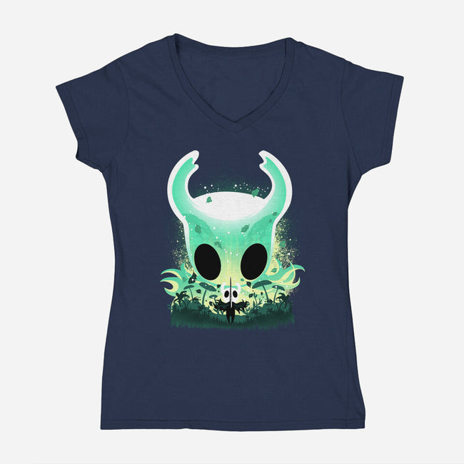 The Knight Of Hollow-Womens-V-Neck-Tee-hypertwenty