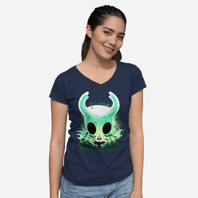 The Knight Of Hollow-Womens-V-Neck-Tee-hypertwenty
