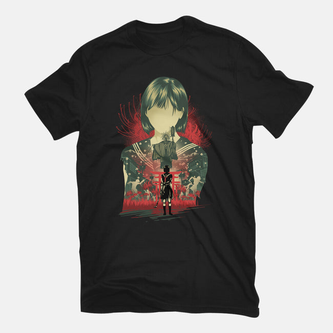 Silent Blossom-Womens-Fitted-Tee-hypertwenty