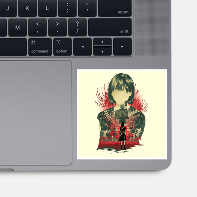 Silent Blossom-None-Glossy-Sticker-hypertwenty