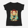 Water And Flame Within-Womens-V-Neck-Tee-hypertwenty