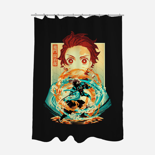 Water And Flame Within-None-Polyester-Shower Curtain-hypertwenty