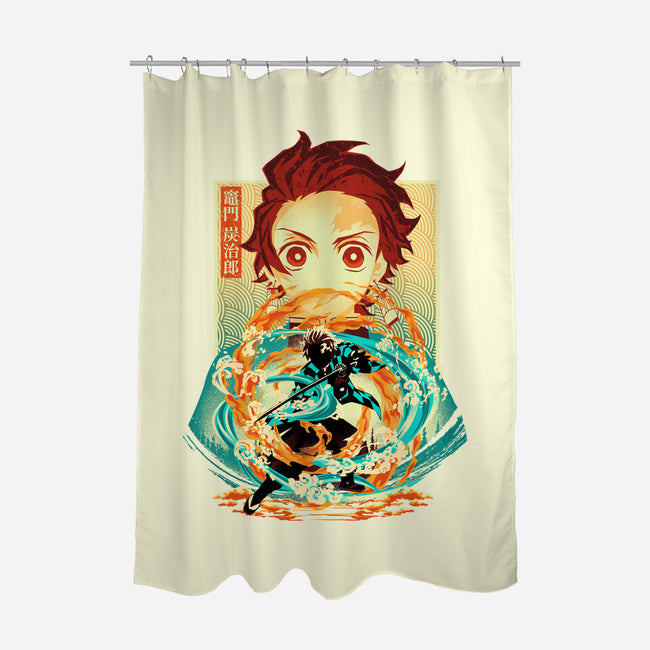 Water And Flame Within-None-Polyester-Shower Curtain-hypertwenty