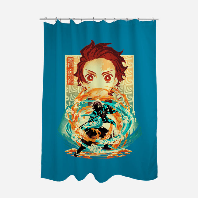 Water And Flame Within-None-Polyester-Shower Curtain-hypertwenty