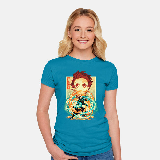 Water And Flame Within-Womens-Fitted-Tee-hypertwenty