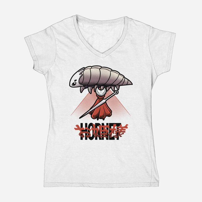 Princess And The Bell Beast-Womens-V-Neck-Tee-Astrobot Invention