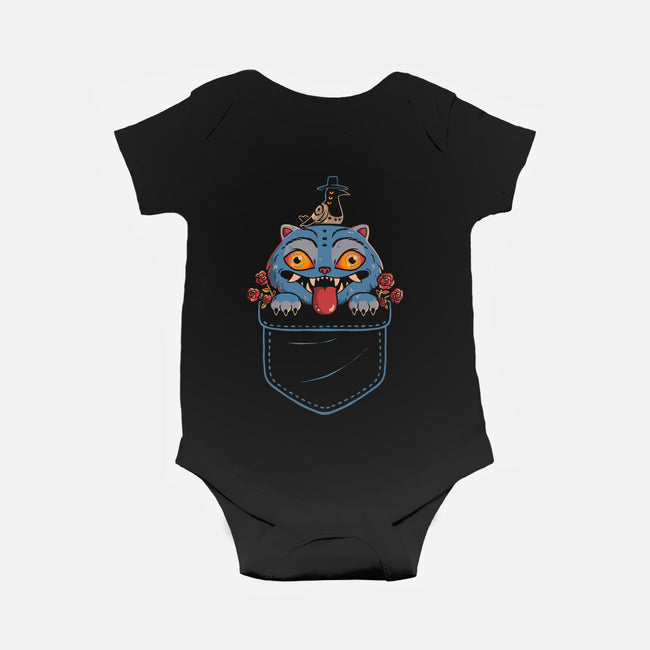 Blue Tiger Pocket-Baby-Basic-Onesie-Arigatees
